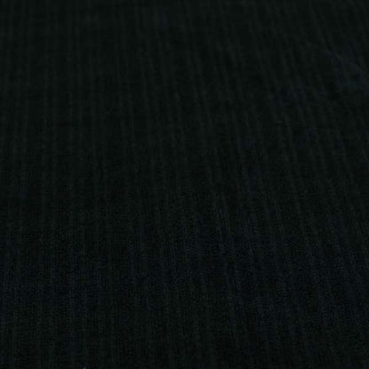 Havant Strie Soft Velvet Textured Feel Chenille Material In Black Upholstery Fabrics - Roman Blinds