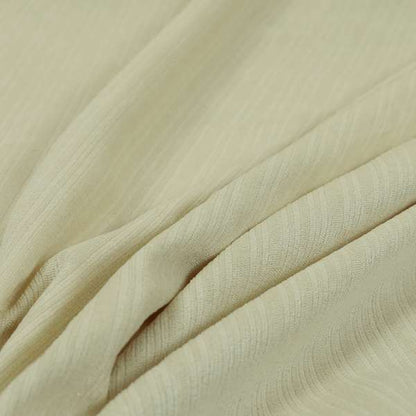 Havant Strie Soft Velvet Textured Feel Chenille Material In Cream Beige Upholstery Fabrics - Made To Measure Curtains