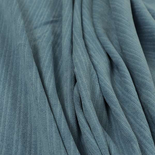 Havant Strie Soft Velvet Textured Feel Chenille Material In Light Blue Upholstery Fabrics - Roman Blinds