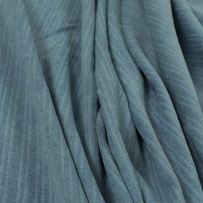 Havant Strie Soft Velvet Textured Feel Chenille Material In Light Blue Upholstery Fabrics