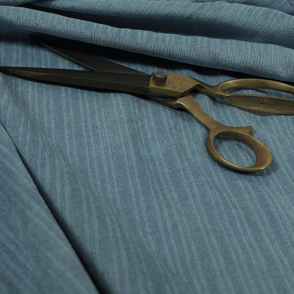 Havant Strie Soft Velvet Textured Feel Chenille Material In Light Blue Upholstery Fabrics - Made To Measure Curtains