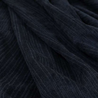 Havant Strie Soft Velvet Textured Feel Chenille Material In Denim Blue Upholstery Fabrics