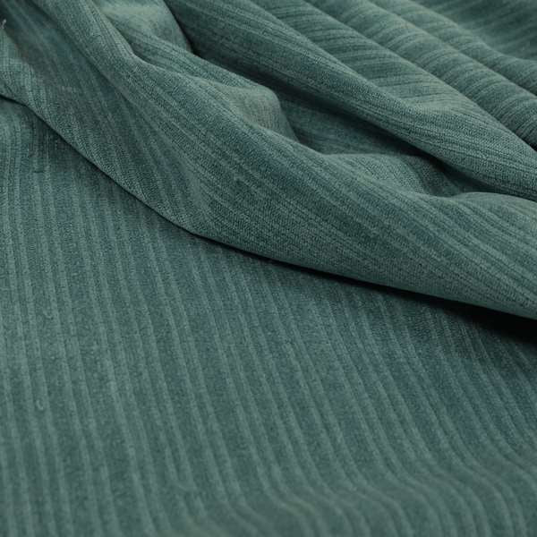 Havant Strie Soft Velvet Textured Feel Chenille Material In Teal Upholstery Fabrics - Roman Blinds