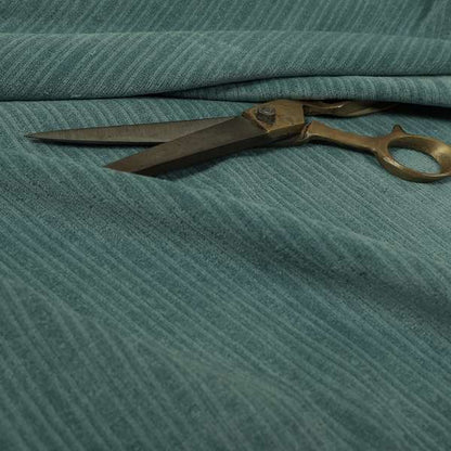 Havant Strie Soft Velvet Textured Feel Chenille Material In Teal Upholstery Fabrics - Made To Measure Curtains