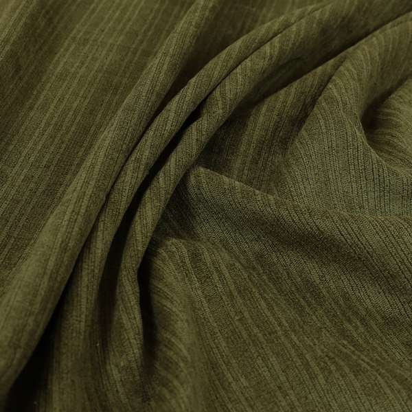 Havant Strie Soft Velvet Textured Feel Chenille Material In Green Upholstery Fabrics - Roman Blinds