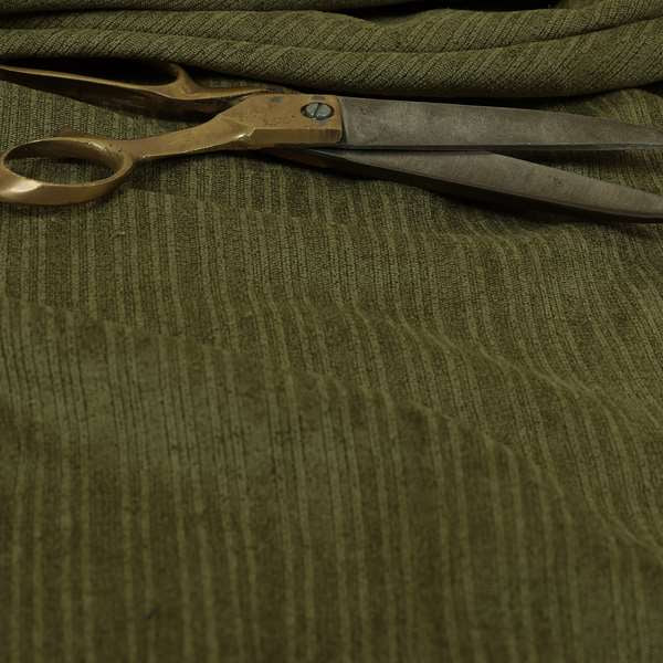 Havant Strie Soft Velvet Textured Feel Chenille Material In Green Upholstery Fabrics - Roman Blinds