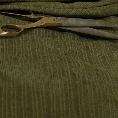 Havant Strie Soft Velvet Textured Feel Chenille Material In Green Upholstery Fabrics - Handmade Cushions