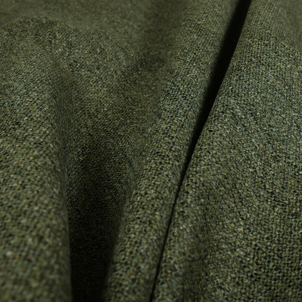 Hemsby Textured Weave Furnishing Fabric In Green Colour - Roman Blinds