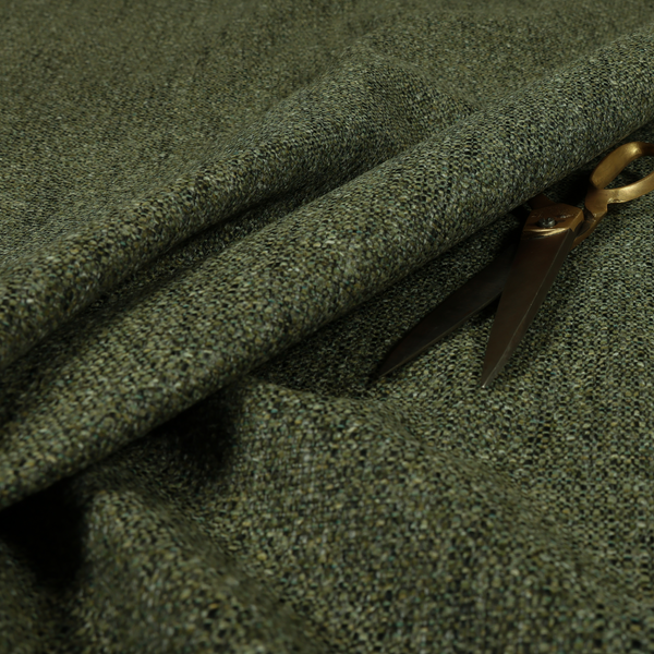 Hemsby Textured Weave Furnishing Fabric In Green Colour