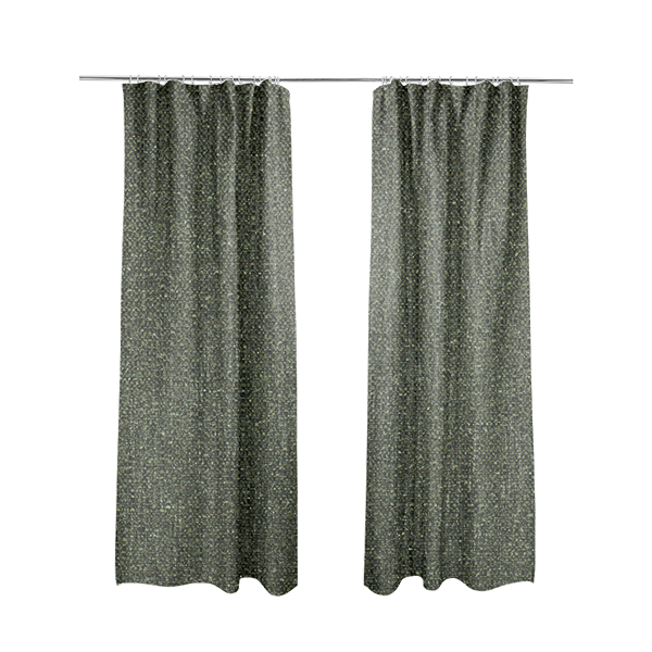 Hemsby Textured Weave Furnishing Fabric In Green Colour - Made To Measure Curtains