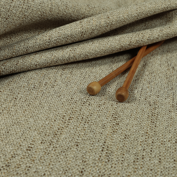 Hemsby Textured Weave Furnishing Fabric In Beige Colour - Roman Blinds