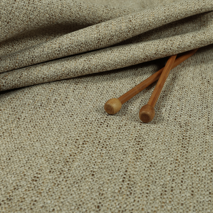 Hemsby Textured Weave Furnishing Fabric In Beige Colour