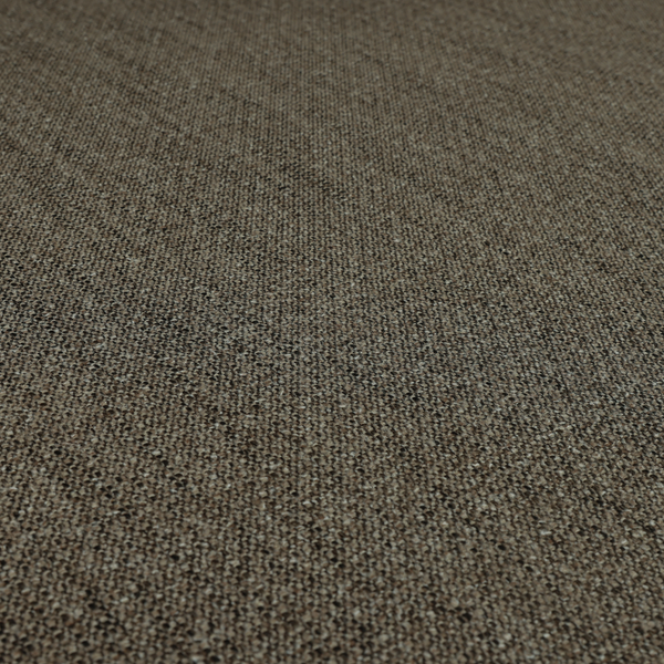 Hemsby Textured Weave Furnishing Fabric In Brown Colour