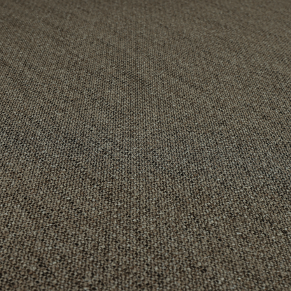 Hemsby Textured Weave Furnishing Fabric In Brown Colour