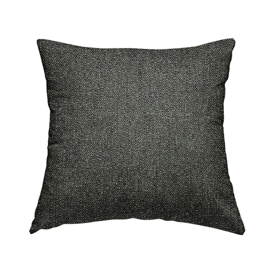 Hemsby Textured Weave Furnishing Fabric In Grey Black Colour - Handmade Cushions
