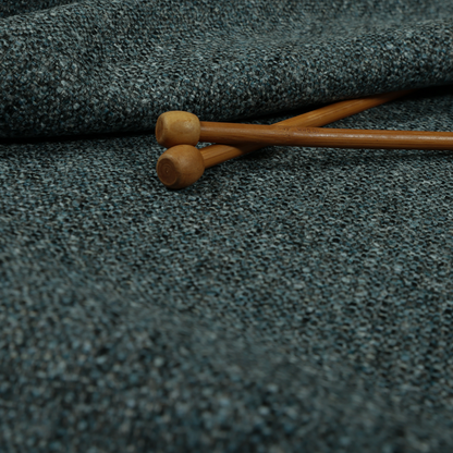 Hemsby Textured Weave Furnishing Fabric In Blue Colour - Roman Blinds