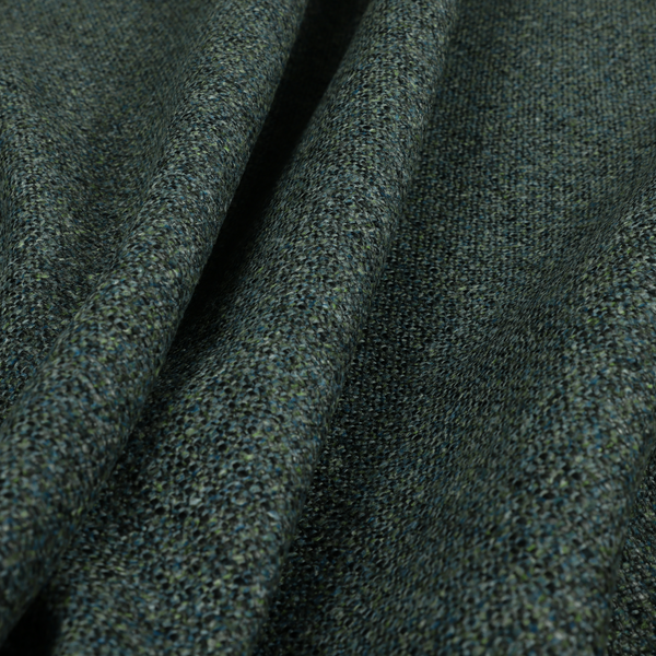 Hemsby Textured Weave Furnishing Fabric In Blue Yellow Green Colour