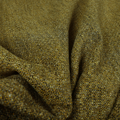 Hemsby Textured Weave Furnishing Fabric In Yellow Colour - Roman Blinds