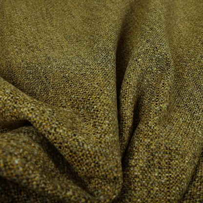Hemsby Textured Weave Furnishing Fabric In Yellow Colour
