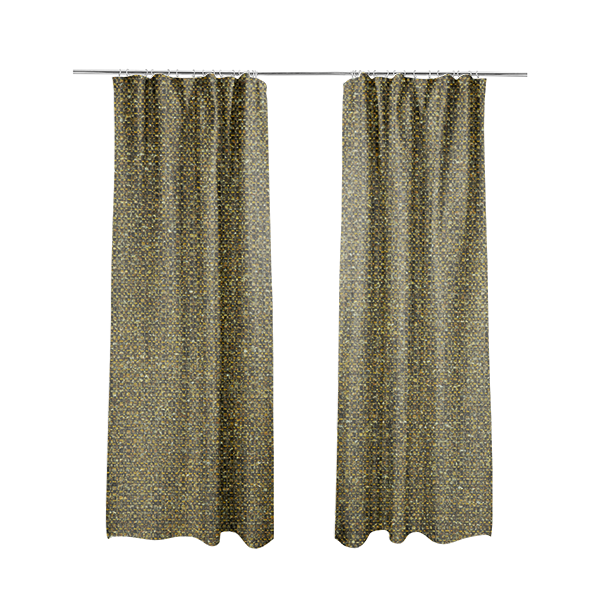 Hemsby Textured Weave Furnishing Fabric In Yellow Colour - Made To Measure Curtains