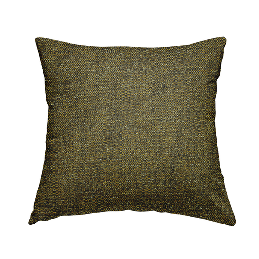 Hemsby Textured Weave Furnishing Fabric In Yellow Colour - Handmade Cushions