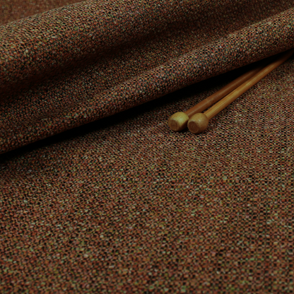 Hemsby Textured Weave Furnishing Fabric In Orange Colour