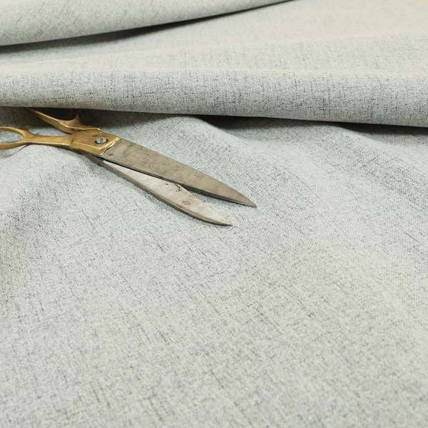 Ibiza Soft Chenille Furnishing Upholstery Fabric In Silver Colour - Made To Measure Curtains