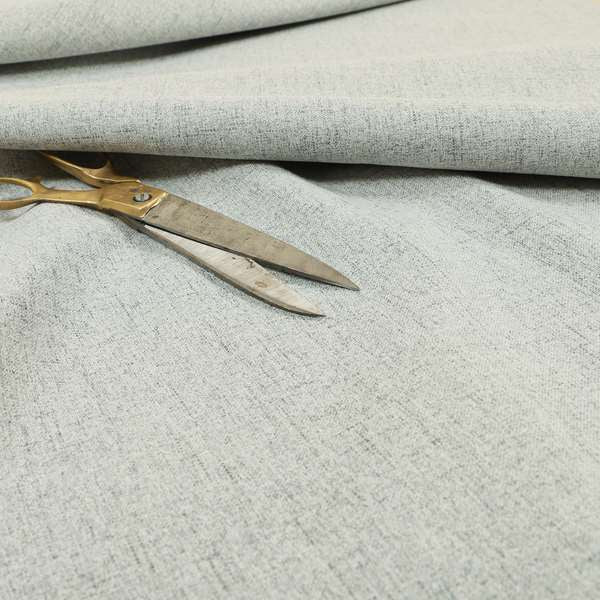 Ibiza Soft Chenille Furnishing Upholstery Fabric In Silver Colour
