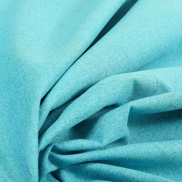 Ibiza Soft Chenille Furnishing Upholstery Fabric In Teal Blue Colour - Roman Blinds