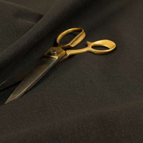 Ibiza Soft Chenille Furnishing Upholstery Fabric In Black Colour - Made To Measure Curtains