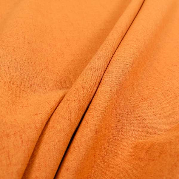 Ibiza Soft Chenille Furnishing Upholstery Fabric In Orange Colour - Handmade Cushions