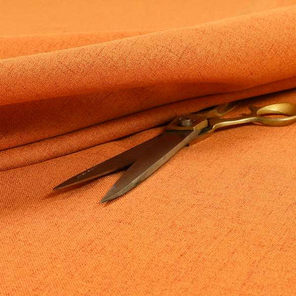 Ibiza Soft Chenille Furnishing Upholstery Fabric In Orange Colour - Made To Measure Curtains