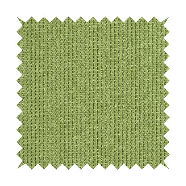 Ilford Plush Wave Ripple Effect Corduroy Upholstery Fabric In Lime Green Colour - Made To Measure Curtains