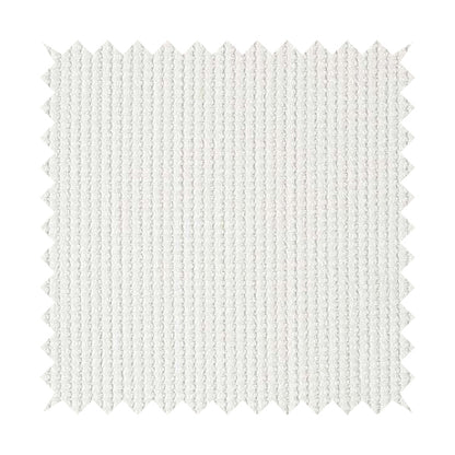 Ilford Plush Wave Ripple Effect Corduroy Upholstery Fabric In White Colour - Made To Measure Curtains