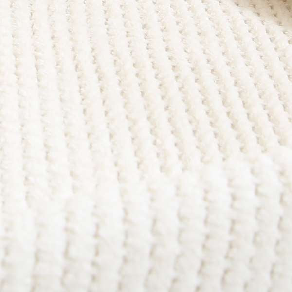 Ilford Plush Wave Ripple Effect Corduroy Upholstery Fabric In White Colour - Handmade Cushions