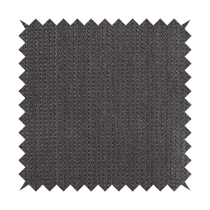 Ilford Plush Wave Ripple Effect Corduroy Upholstery Fabric In Charcoal Grey Colour - Roman Blinds