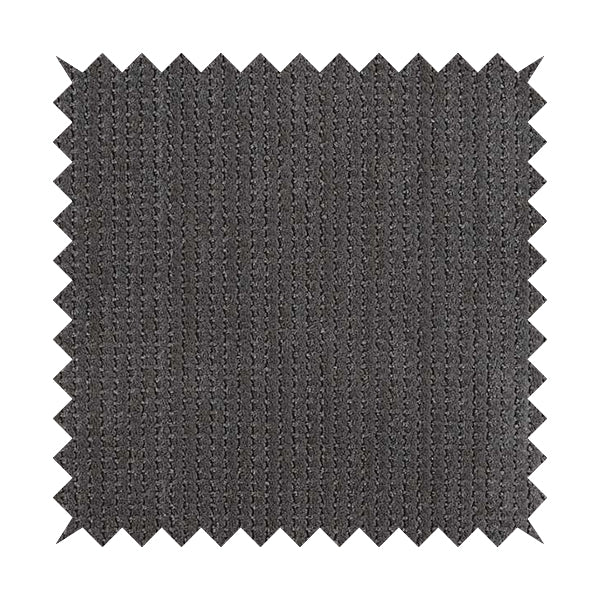 Ilford Plush Wave Ripple Effect Corduroy Upholstery Fabric In Charcoal Grey Colour - Made To Measure Curtains