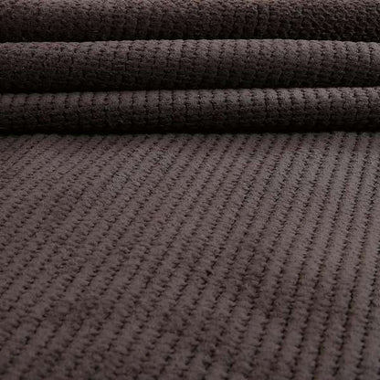 Ilford Plush Wave Ripple Effect Corduroy Upholstery Fabric In Brown Chocolate Colour - Handmade Cushions