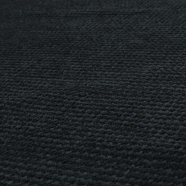 Ilford Plush Wave Ripple Effect Corduroy Upholstery Fabric In Black Colour - Roman Blinds