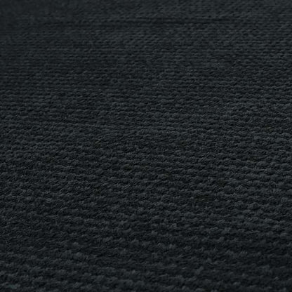 Ilford Plush Wave Ripple Effect Corduroy Upholstery Fabric In Black Colour - Roman Blinds