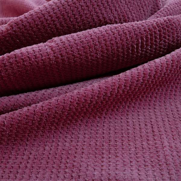 Ilford Plush Wave Ripple Effect Corduroy Upholstery Fabric In Pink Colour - Handmade Cushions