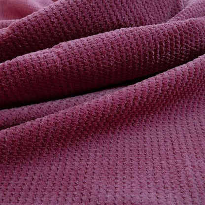 Ilford Plush Wave Ripple Effect Corduroy Upholstery Fabric In Pink Colour - Handmade Cushions