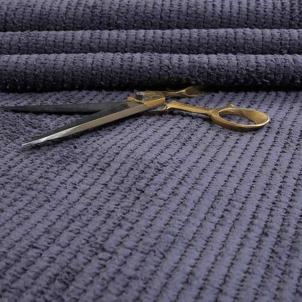 Ilford Plush Wave Ripple Effect Corduroy Upholstery Fabric In Purple Colour - Handmade Cushions