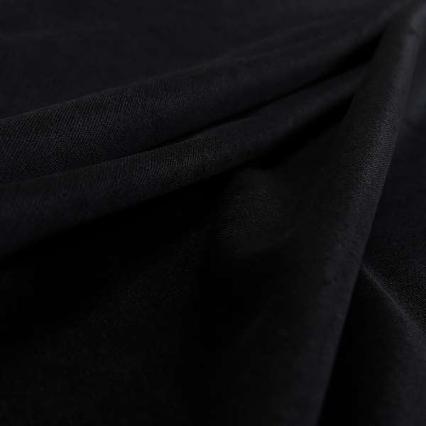 Irania Soft Chenille Upholstery Fabric Black Colour