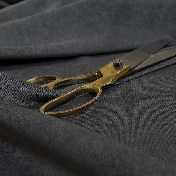 Irania Soft Chenille Upholstery Fabric Slate Grey Colour