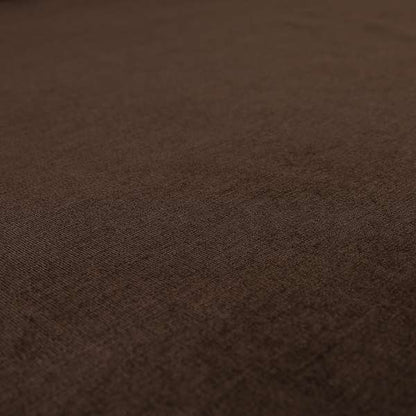 Irania Soft Chenille Upholstery Fabric Chocolate Brown Colour - Made To Measure Curtains