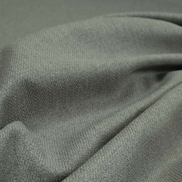 Irvine Herringbone Weave Chenille Upholstery Fabric Silver Mist Colour - Roman Blinds