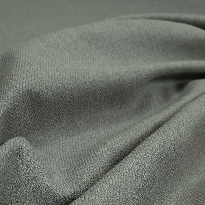 Irvine Herringbone Weave Chenille Upholstery Fabric Silver Mist Colour - Made To Measure Curtains