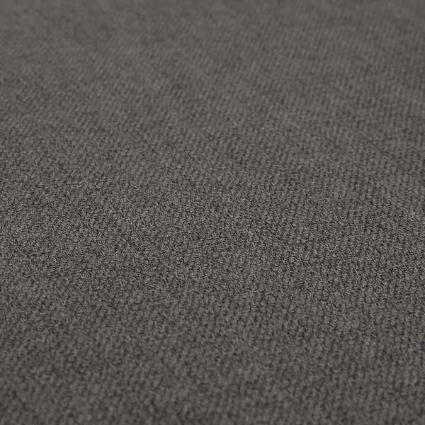 Irvine Herringbone Weave Chenille Upholstery Fabric Grey Carbon Colour - Roman Blinds