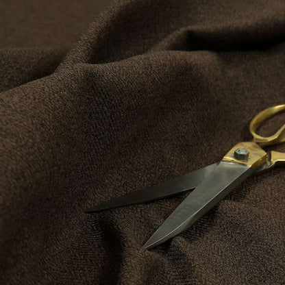 Irvine Herringbone Weave Chenille Upholstery Fabric Chocolate Brown Colour